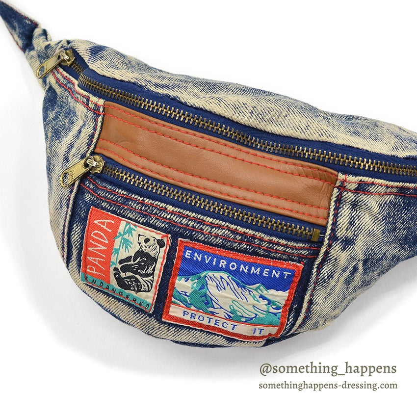 1980's PANDA ASID WASH DENIM FANNY PACK...