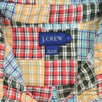 1990's~ J.CREW MADRAS CHECK PATCHWORK BD L/S SHIRT ... L