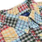 1990's~ J.CREW MADRAS CHECK PATCHWORK BD L/S SHIRT ... L