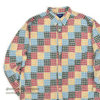 1990's~ J.CREW MADRAS CHECK PATCHWORK BD L/S SHIRT ... L