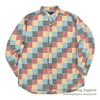 1990's~ J.CREW MADRAS CHECK PATCHWORK BD L/S SHIRT ... L