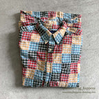 1990's~ J.CREW MADRAS CHECK PATCHWORK BD L/S SHIRT ... L