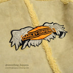 ~1970's McGREGOR HARLEY DAVIDSON PATCH MOUTON MOTORCYCLE VEST...M