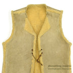~1970's McGREGOR HARLEY DAVIDSON PATCH MOUTON MOTORCYCLE VEST...M