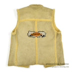 ~1970's McGREGOR HARLEY DAVIDSON PATCH MOUTON MOTORCYCLE VEST...M