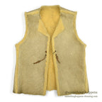 ~1970's McGREGOR HARLEY DAVIDSON PATCH MOUTON MOTORCYCLE VEST...M