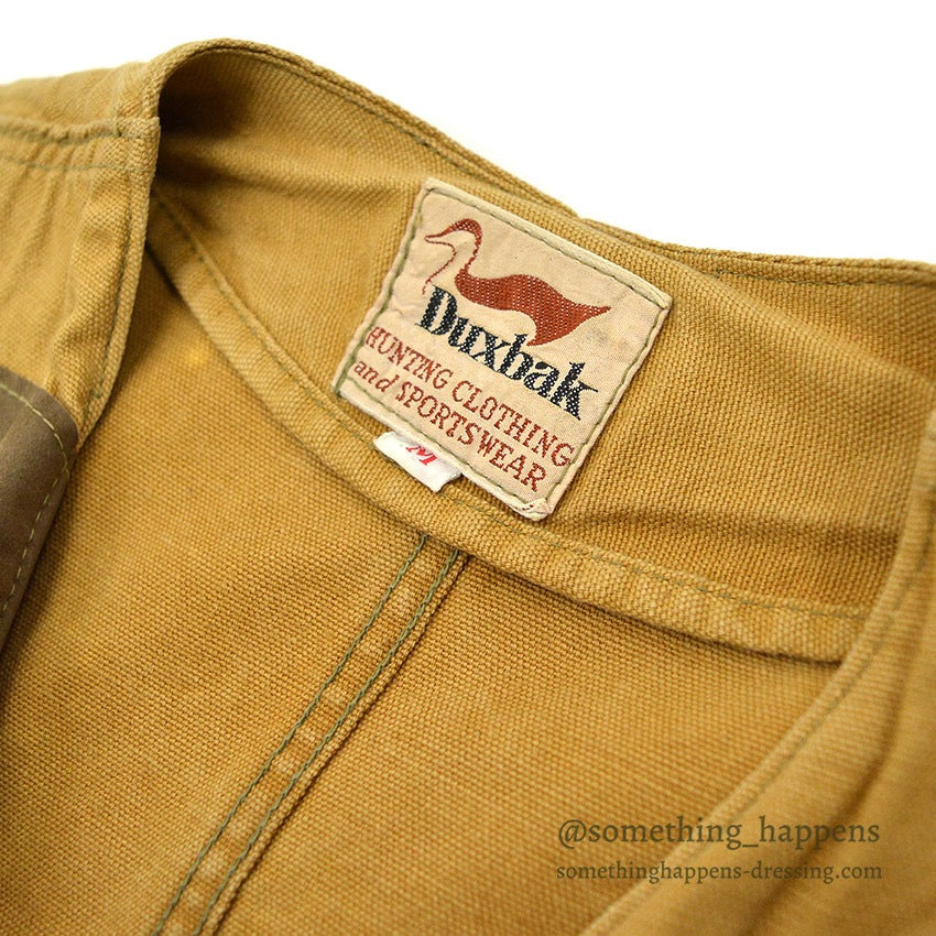 1950's~ DUXBAK DUCK HUNTING VEST HALF MOON POCKET...M