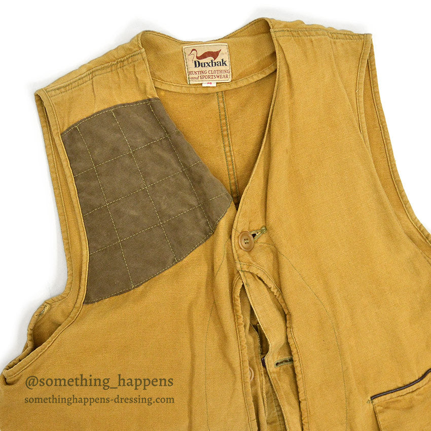 1950's~ DUXBAK DUCK HUNTING VEST HALF MOON POCKET...M