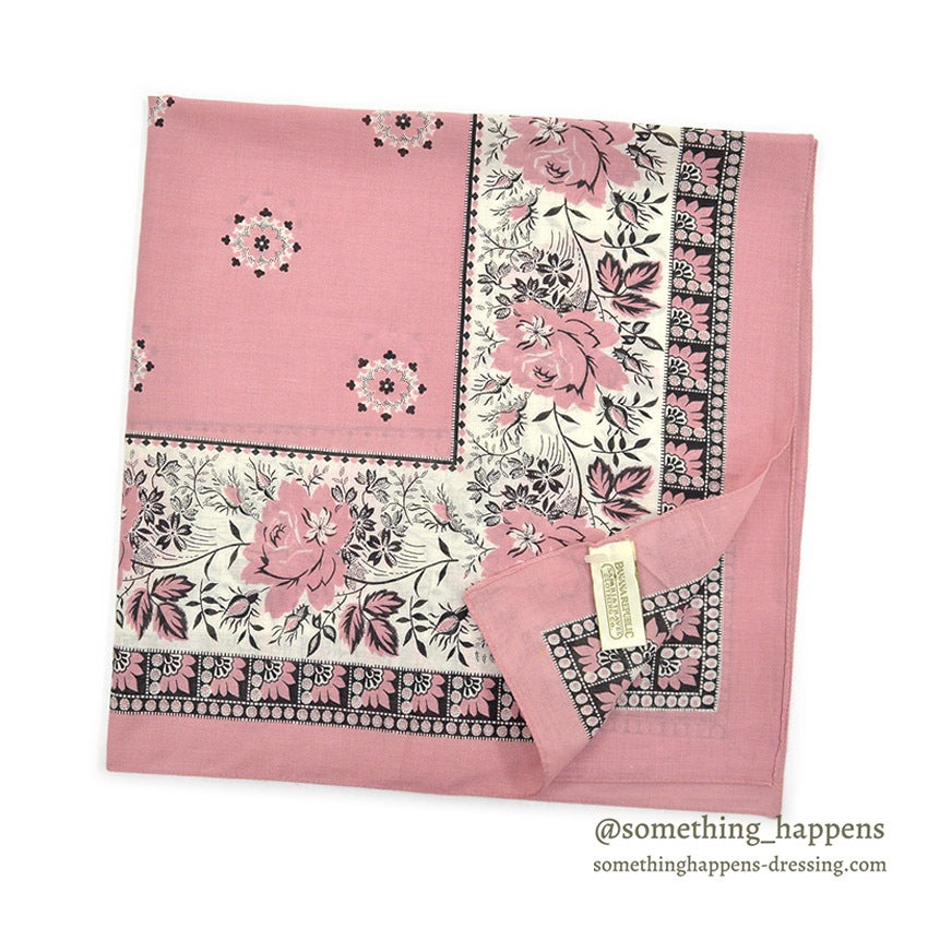 1980's DEADSTOCK BANANA REPUBLIC SAFARI & TRAVEL BANDANA PINK...