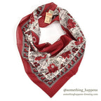 1980's DEADSTOCK BANANA REPUBLIC SAFARI & TRAVEL BANDANA RED...