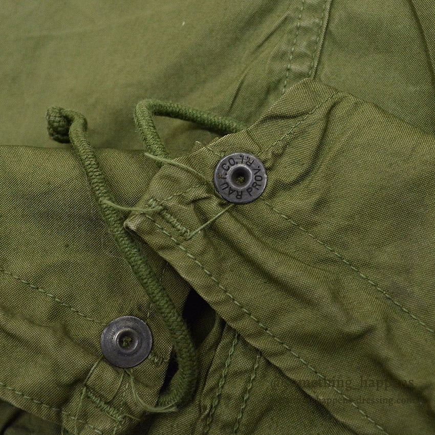 1960s US Army Parka, Men's, M-65, Aluminum Zipper... X-SMALL