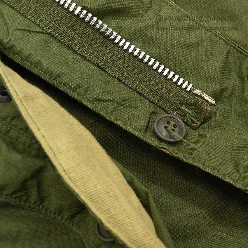 1960s US Army Parka, Men's, M-65, Aluminum Zipper... X-SMALL