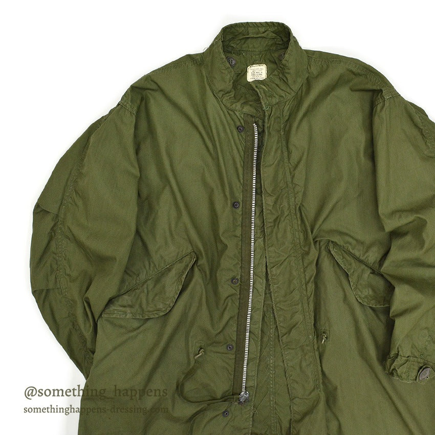 1960s US Army Parka, Men's, M-65, Aluminum Zipper... X-SMALL