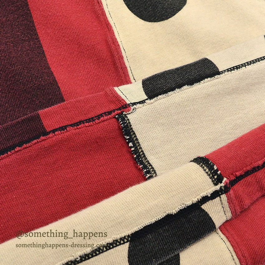 1980's~ UMEN POLKA DOT AND STRIPE SWEAT SHIRT...L