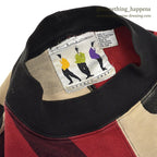 1980's~ UMEN POLKA DOT AND STRIPE SWEAT SHIRT...L