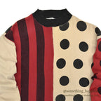 1980's~ UMEN POLKA DOT AND STRIPE SWEAT SHIRT...L