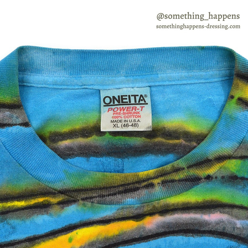 1990s ONEITA Munch's The Scream ART HAND PAINT L/S T-SHIRT ... XL