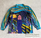 1990s ONEITA Munch's The Scream ART HAND PAINT L/S T-SHIRT ... XL