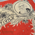 1893' COCHRANE'S TURKEY RED CHICAGO WORLD'S COLUMBIAN EXPOSITION BANDANA...