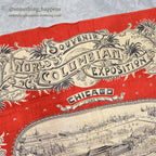 1893' COCHRANE'S TURKEY RED CHICAGO WORLD'S COLUMBIAN EXPOSITION BANDANA...
