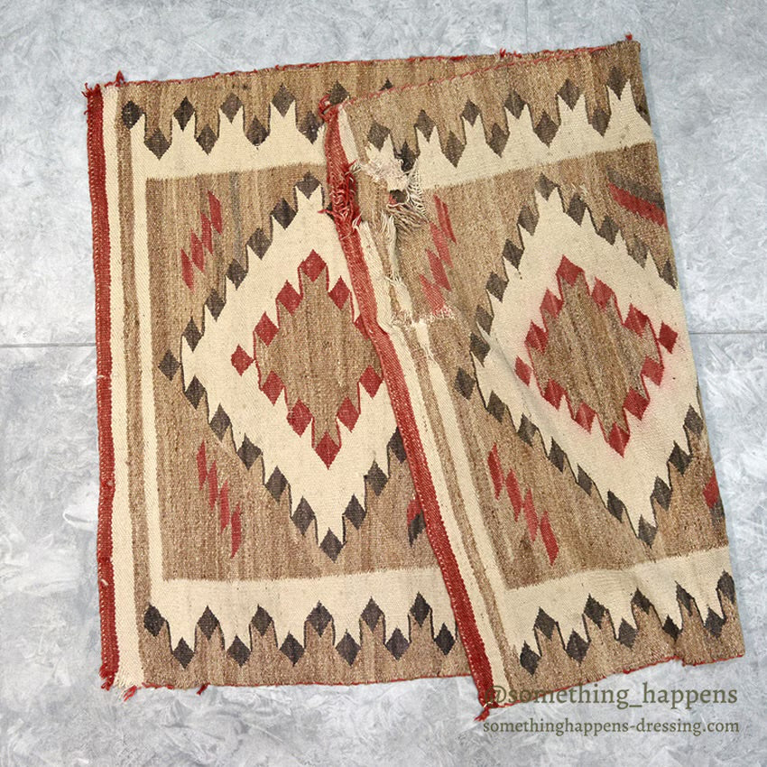 c.1940's NAVAJO RUG EYE DAZZLER PATTERN... 149cm/102cm
