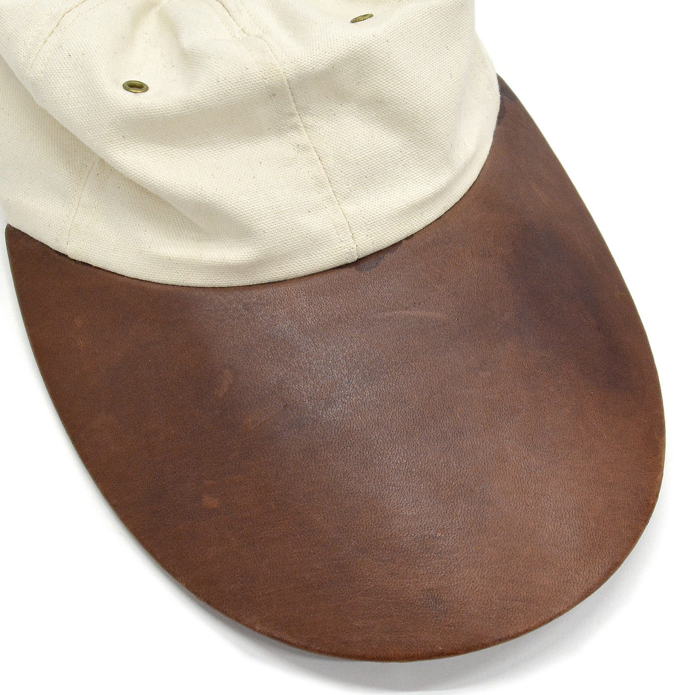 ~1990's THE J.PETERMAN CO. LEATHER LONG BILL FISHERMAN CAP ... L