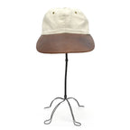 ~1990's THE J.PETERMAN CO. LEATHER LONG BILL FISHERMAN CAP ... L