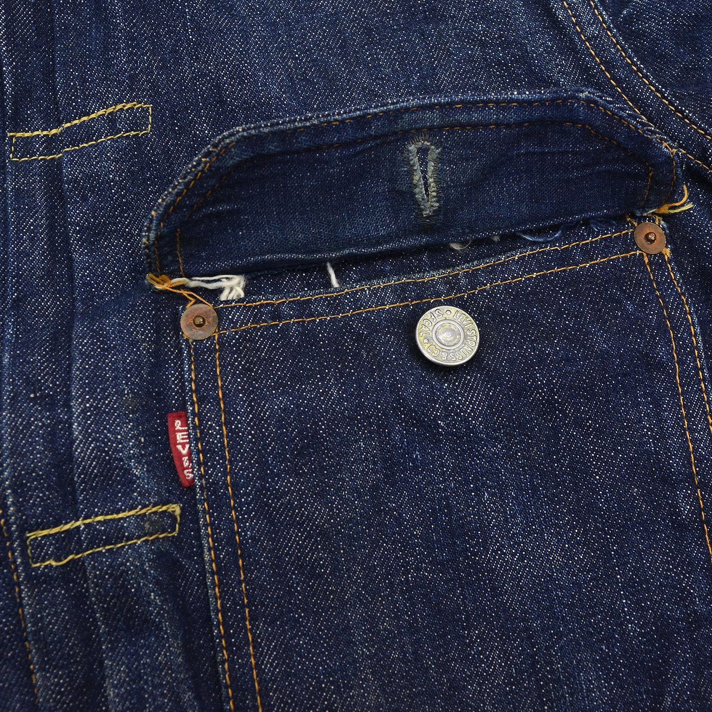 1940's~ LEVI'S 506XX DENIM JACKET / DARK 一枚袖 ... Fits like 36