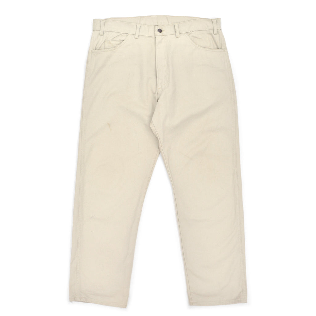 1960's~ LEVI'S 518 BIGE COTTON TWILL PANTS / OFF WHITE ... W37.5/L29.5
