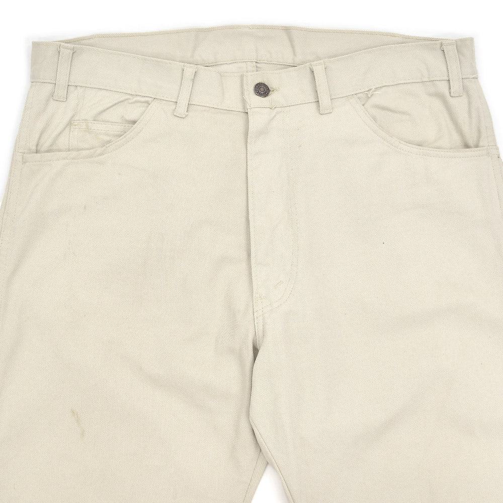 1960's~ LEVI'S 518 BIGE COTTON TWILL PANTS / OFF WHITE ... W37.5/L29.5
