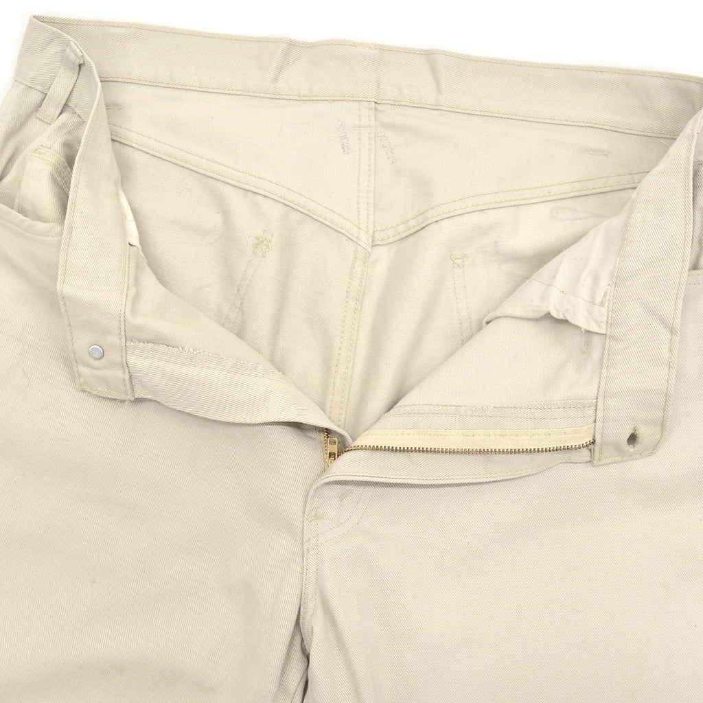 1960's~ LEVI'S 518 BIGE COTTON TWILL PANTS / OFF WHITE ... W37.5/L29.5