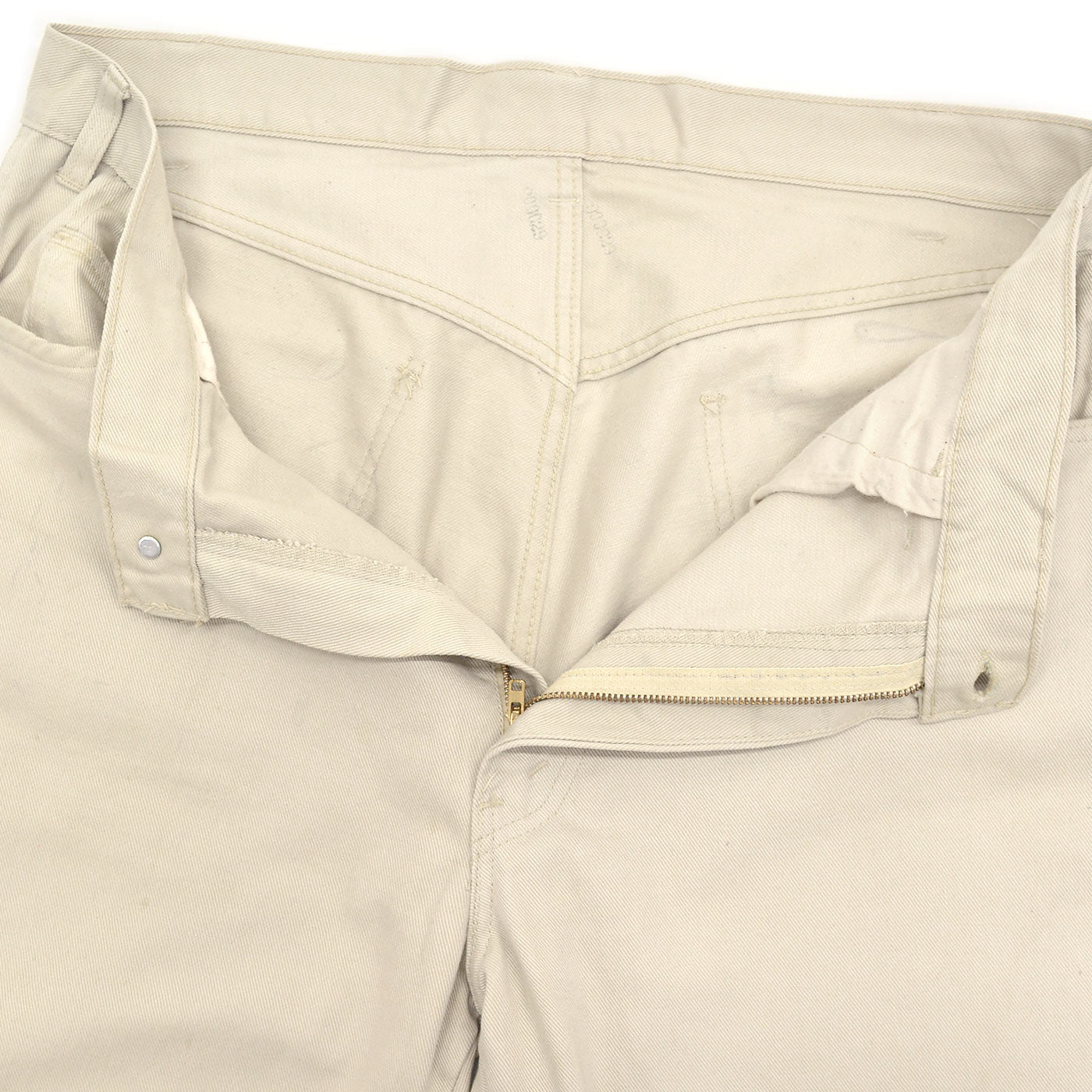 1960's~ LEVI'S 518 BIGE COTTON TWILL PANTS / OFF WHITE ... W37.5/L29.5