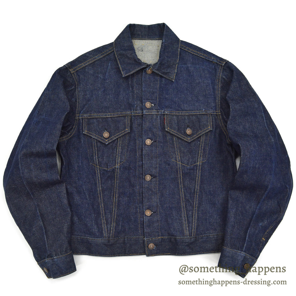1960's LEVI'S 557 DENIM JACKET / DARK ... Fits like 42