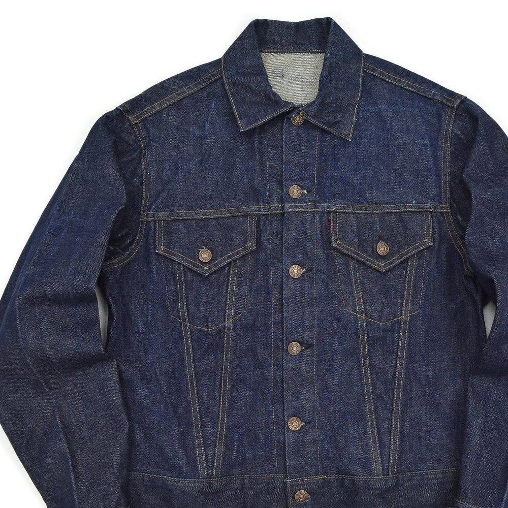 1960's LEVI'S 557 DENIM JACKET / DARK ... Fits like 42