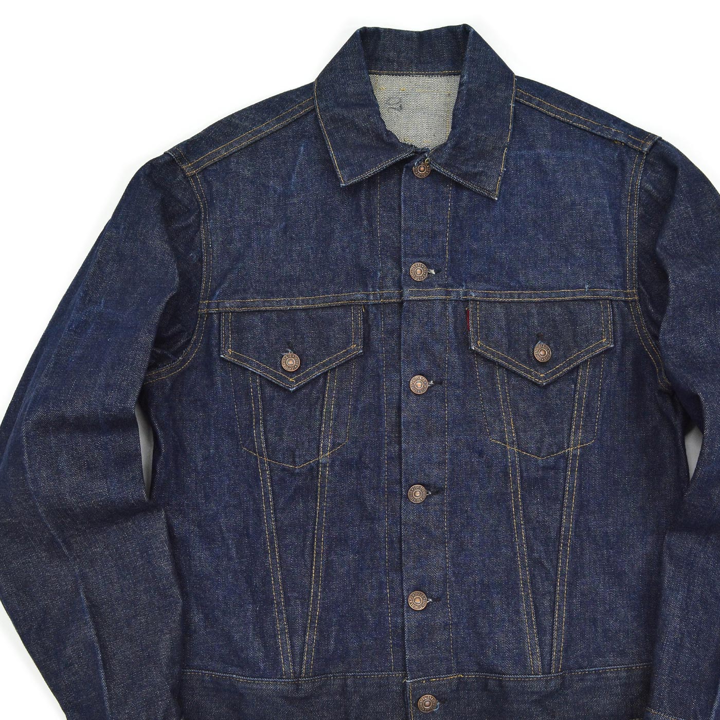 1960's LEVI'S 557 DENIM JACKET / DARK ... Fits like 42