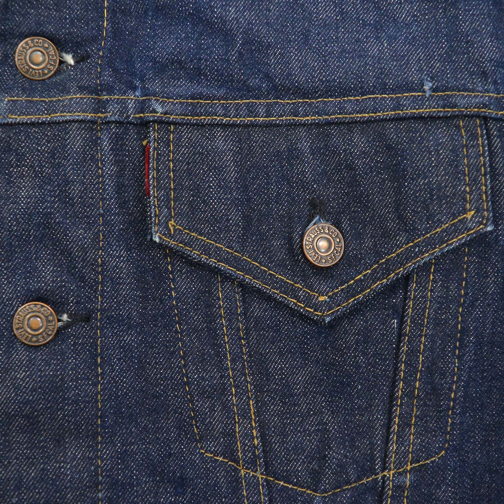 1960's LEVI'S 557 DENIM JACKET / DARK ... Fits like 42