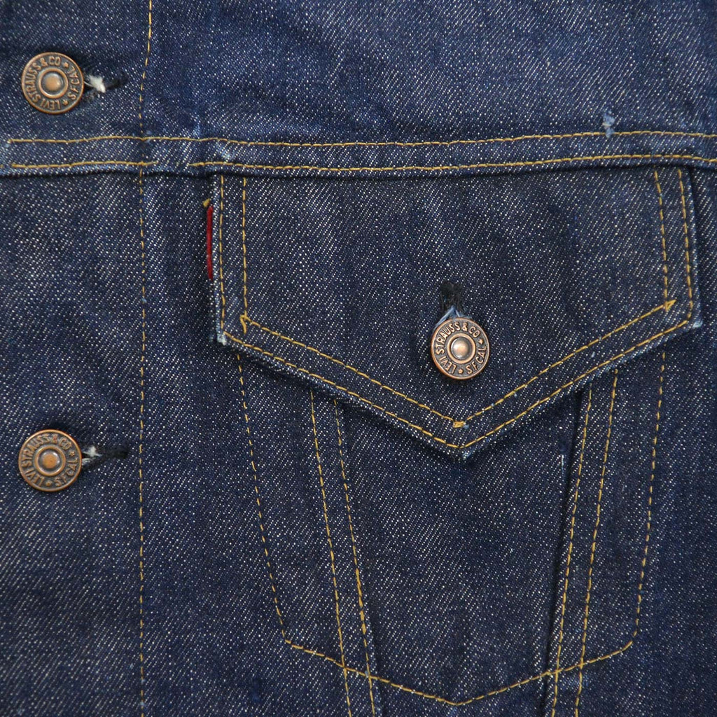 1960's LEVI'S 557 DENIM JACKET / DARK ... Fits like 42