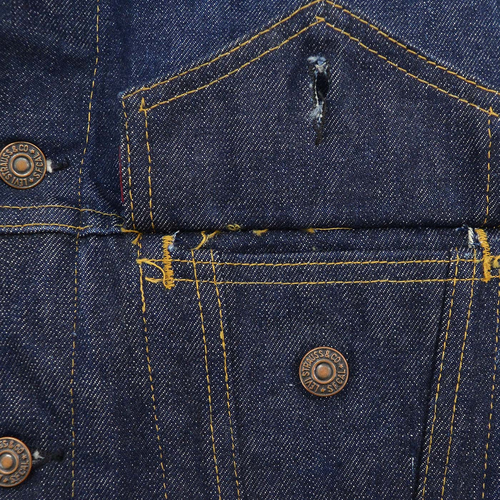 1960's LEVI'S 557 DENIM JACKET / DARK ... Fits like 42