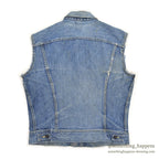~1970's Lee 101-J " DEATH BEFORE REENLISTMENT" CUT-OFF DENIM VEST... 40 LONG