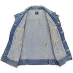 ~1970's Lee 101-J " DEATH BEFORE REENLISTMENT" CUT-OFF DENIM VEST... 40 LONG