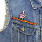 ~1970's Lee 101-J " DEATH BEFORE REENLISTMENT" CUT-OFF DENIM VEST... 40 LONG
