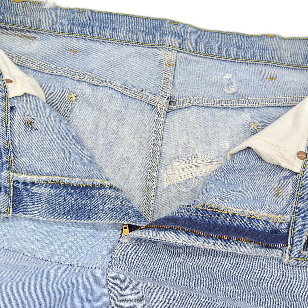 1980s Lee RIDERS HAND MADE PATCHWORK DENIM JEANS ... W38/L27