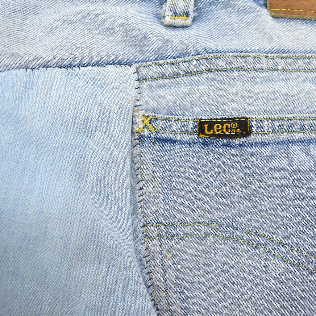 1980s Lee RIDERS HAND MADE PATCHWORK DENIM JEANS ... W38/L27