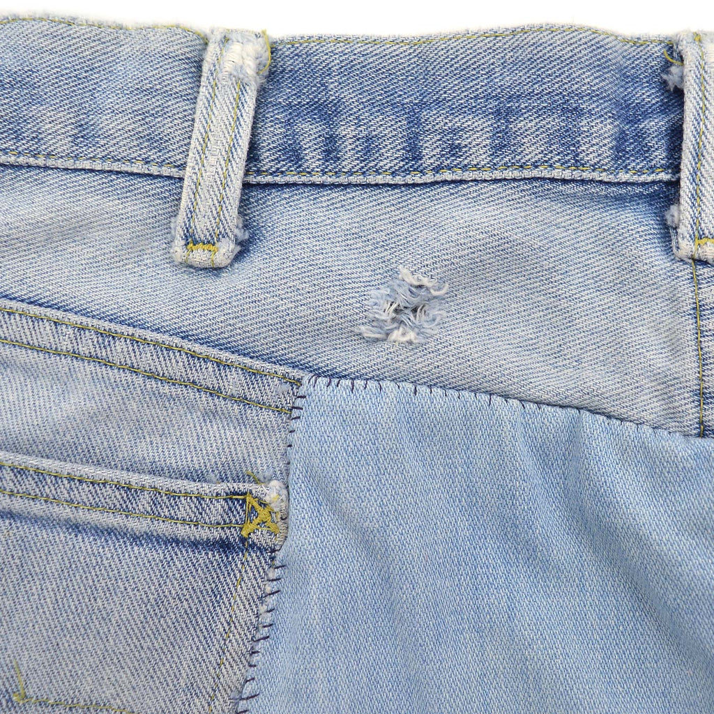 1980s Lee RIDERS HAND MADE PATCHWORK DENIM JEANS ... W38/L27