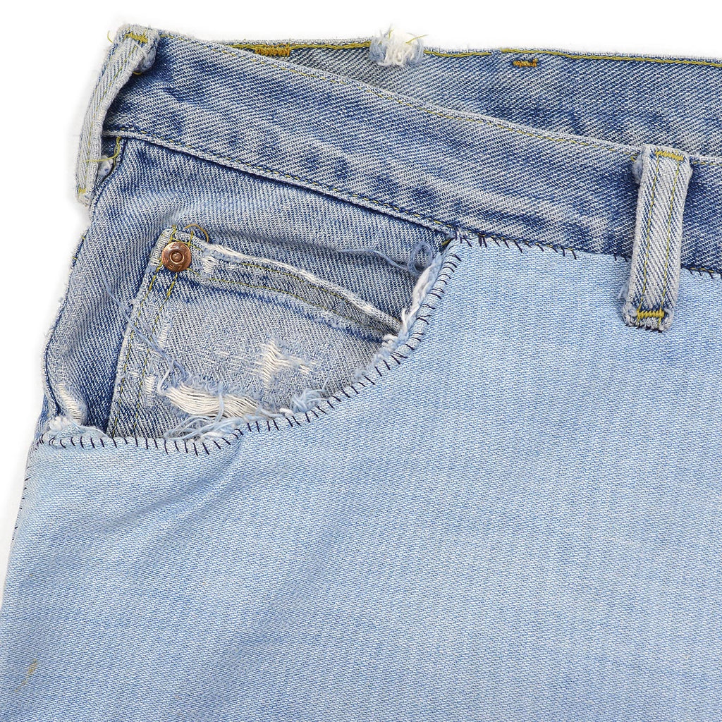 1980s Lee RIDERS HAND MADE PATCHWORK DENIM JEANS ... W38/L27