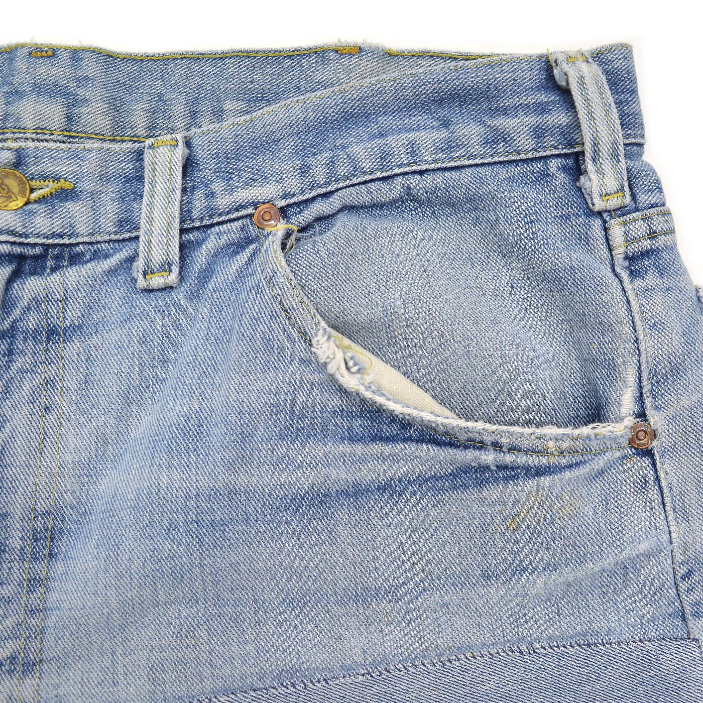 1980s Lee RIDERS HAND MADE PATCHWORK DENIM JEANS ... W38/L27