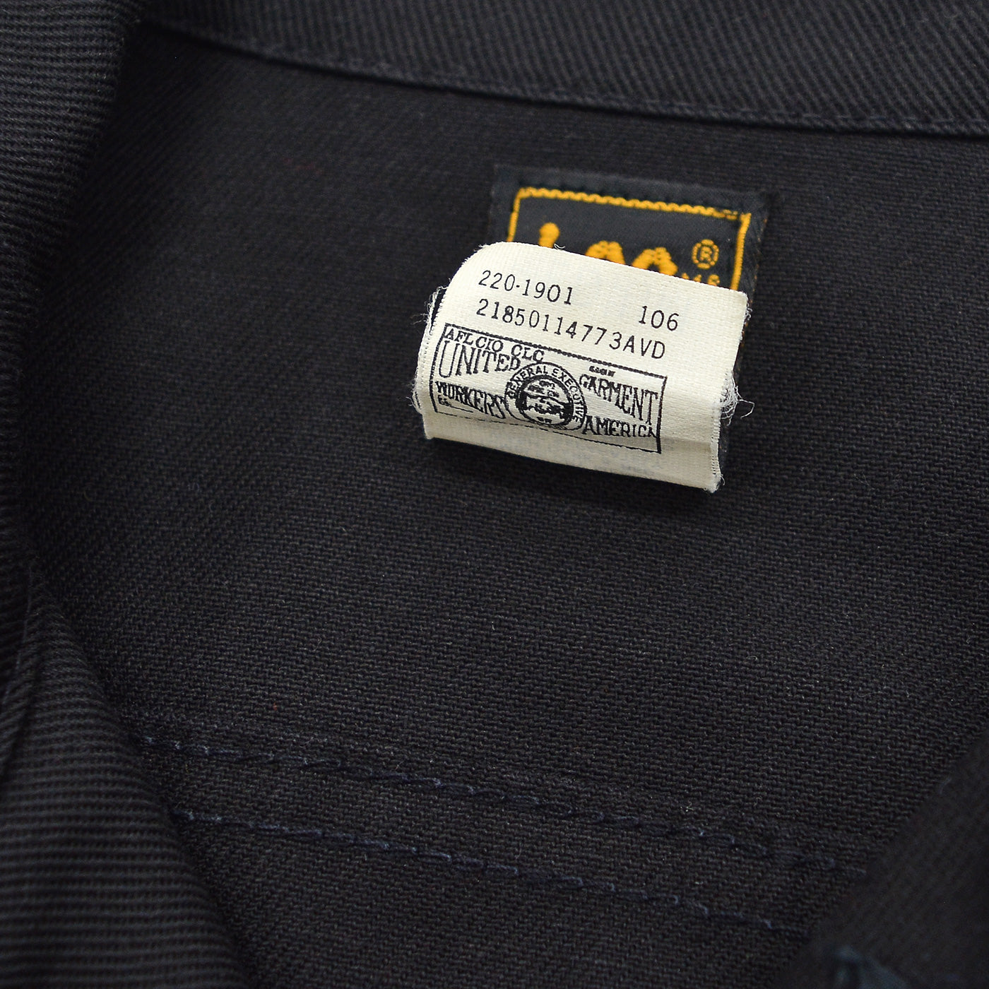 1980's Lee 220 BLACK COTTON TWILL JACKET / RARE ... M