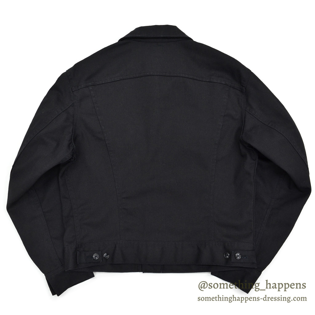1980's Lee 220 BLACK COTTON TWILL JACKET / RARE ... M