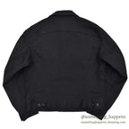 1980's Lee 220 BLACK COTTON TWILL JACKET / RARE ... M