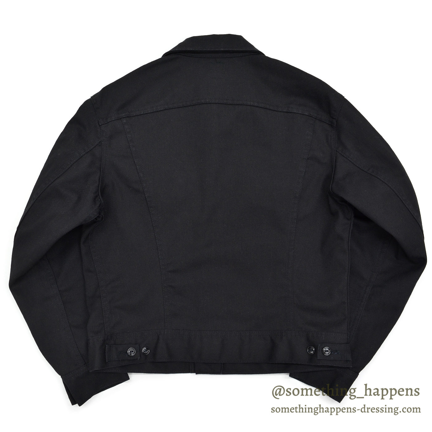 1980's Lee 220 BLACK COTTON TWILL JACKET / RARE ... M
